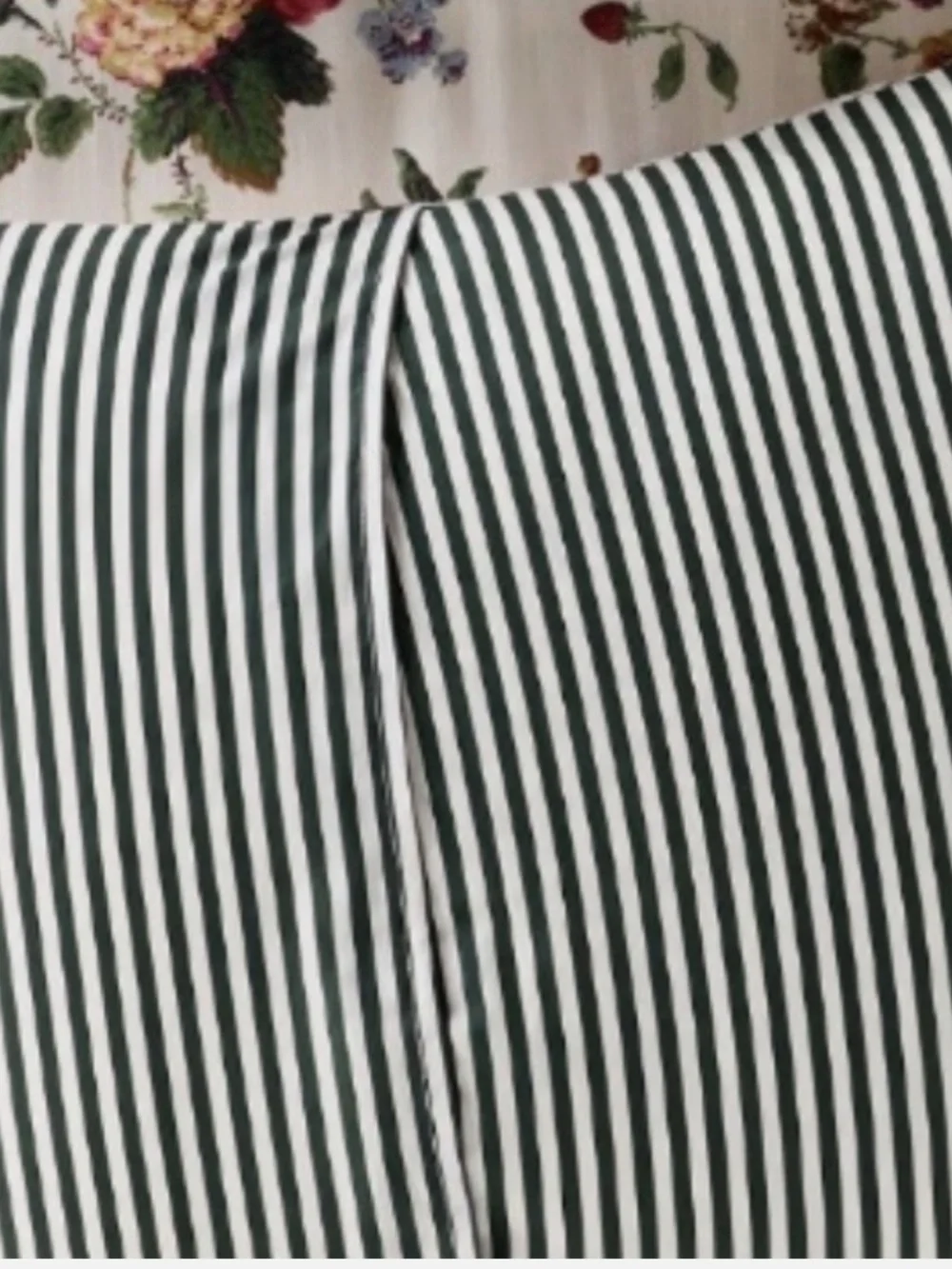 🐝Anthropologie Printed Euro Sham Cotton Slub New Floral Stripe Bees
